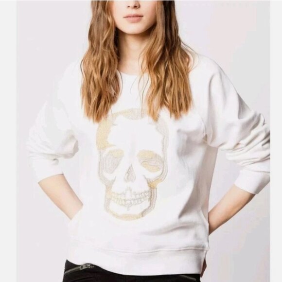 Brand New Zadig & Voltaire Skull Graphic Sweatshirt - Picture 2 of 8